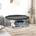 thumbnail image 2 of PawHut 8 Panels Foldable Dog Playpen with Top Cover, 24" High, 2 of 10