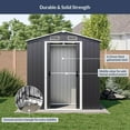 thumbnail image 3 of BELLEZE 6 x 4 FT Outdoor Storage Shed, Reinforced Garden Shed with Air Vent, Lockable Door, Weatherproof Metal Outside Storage Shed for Store Bike, Tools, Lawnmower, Outdoor Chairs in Backyard, Patio, 3 of 7