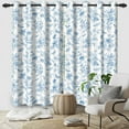 thumbnail image 4 of Nanqianyi Blackout Curtains 42x63 inch Blue Floral Thermal Insulated Drapes for Bedroom Living Room, Grommet Rod Pocket 2 Panels, 4 of 8