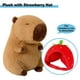 thumbnail image 2 of Peluche Ditucu Cute Capibara con sombrero de fresa de 43 cm, color marrón, 2 of 7