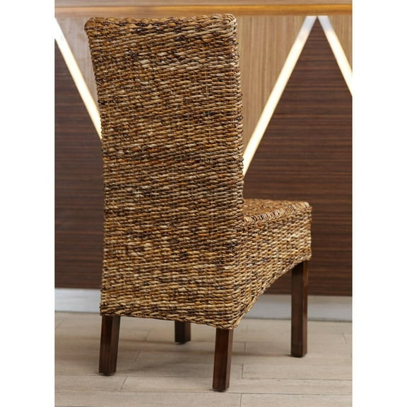 International Caravan Bali Gaby Woven Abaca Dining Chair (Set of 2)