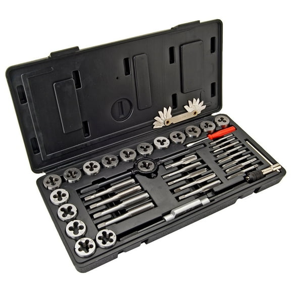 JEGS W4002DB Tap and Die Set 40-Piece Metric Includes Sizes from M3 x 0.5 to M12