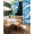 thumbnail image 5 of nqOlkjepod Outdoor Curtains for Patio Waterproof, Blue Waves Outdoor Privacy Panels Grommet, Ombre Sea Ripples Shabby Beach Blackout Outside Curtains for Porch/Cabana/Pergola/Gazebo 54"x95", 1 Panel, 5 of 8