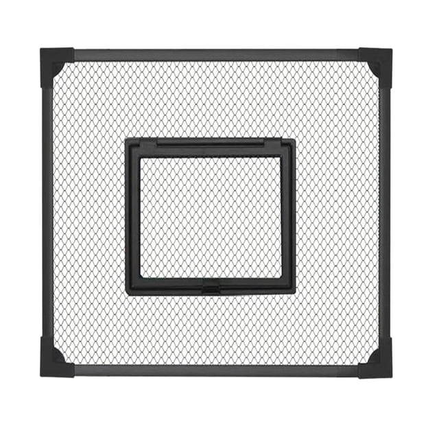 BELOVING Fish Tank Cover Self Assembly Anti Jump Net Magnetic Black Mesh 30x30cm