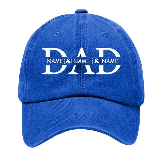 WEIYLL Baseball Cap Men Dad With Kids Names From Kids Dad Blue Beach Hats One Size