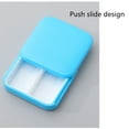 thumbnail image 4 of Easy Carrying Covered High-capacity Separation design Push slide design Medicine box Portable Pill Cases Mini GREEN, 4 of 8