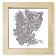 thumbnail image 1 of Leopard Cartoon sketch Pantalla de escritorio de pared de fotograma cuadrado, 1 of 4