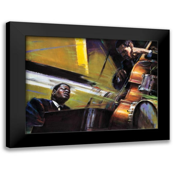 Kam, Jin G. 14x12 Black Modern Framed Museum Art Print Titled - Trio