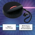 thumbnail image 4 of trenzu Newly Launched Disc Bluetooth Sound Speaker with Earbuds and 500 mAh Battery Turbo Volt Charging I AUX, Bluetooth, USB & SD Card I BT Speaker for TV, Mobile, PC, Laptop (Black), 4 of 5