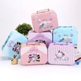 thumbnail image 4 of Anime Kuromi My Melody Suitcase Cosmetic Bag Sanrioed Kawaii Kt High Capacity Storage Makeup Brush Portable Travel Outdoor Gift, 4 of 5