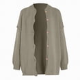 thumbnail image 5 of Towmus Fall Outfits for Women 2025 Fashion Clothes Winter Waffle Knit Clothing Oversized Button Down Shirt, 5 of 7
