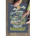 thumbnail image 3 of Pacific Northwest, Distressed Vector, Mountain Scene Camper Van (19x27 inches, Premium 500 Piece Jigsaw Puzzle for Adults and Family, Made in USA), 3 of 4