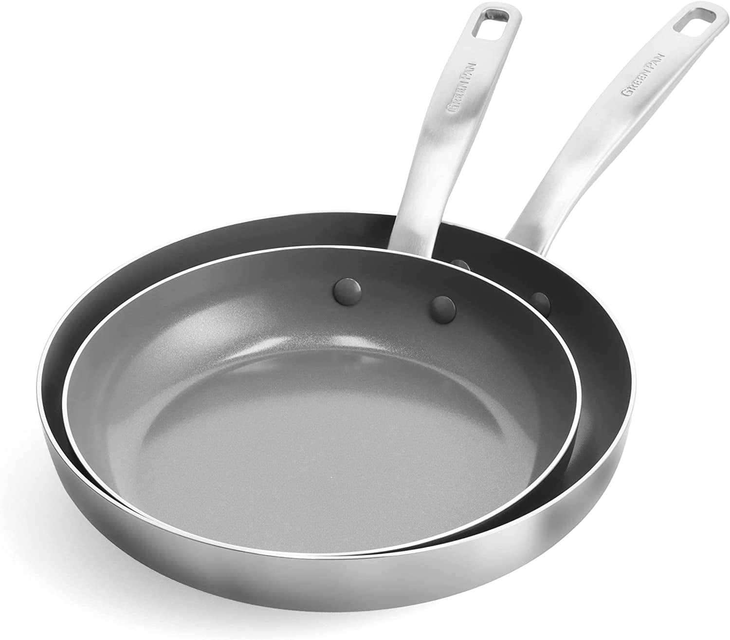XCYWLM Chatham Tri-Ply Stainless Steel Healthy Ceramic Nonstick 8