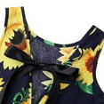 thumbnail image 4 of Gyratedream Summer Kids Baby Girls Sleeveless Bowknot Sunflower Pincess Dresses Sun Dress, 4 of 6