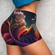 thumbnail image 4 of Fotbe Colorful Abstract Wave Motion Shorts Sin Costuras – Shorts Deportivos de Cintura Alta para Mujer, Elásticos para Gimnasio, Yoga, Running o Ciclismo-Medium, 4 of 8
