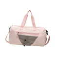 thumbnail image 2 of Bolsa de lona de gimnasio mochila con comparación con el compartimento de zapatos Mujeres Nylon Gym Equipment Bolsa de viaje de semana para el Rosa, 2 of 8