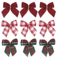thumbnail image 2 of 20/10Pcs Mini Christmas Bows Xmas Tree Hanging Ornament DIY Wreath Crafts Noel Christmas Decorations for Home 2024 New Year Gift, 2 of 5