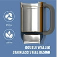 thumbnail image 6 of ASOBU DUPLEX 2-in-1 Travel Mug and Beer Can Holder Enjoy hot and cold drinks simultaneously -22 oz Hot Coffee or Tea Tumbler with Attached 12 oz Cold Can Holder for Beer or Soda, Slate Gray, 6 of 9