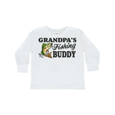 

Inktastic Grandpa s Fishing Buddy Gift Toddler Boy Girl Long Sleeve T-Shirt
