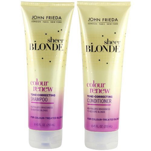 John Sheer Blonde Colour Tone-correcting Duo Set Shampoo Conditioner 8.45 Ounce Each - Walmart.com