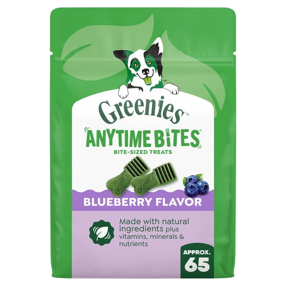 Greenies Anytime Bites Blueberry Flavor Dog Treats, 10.3 oz Bag