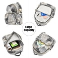 thumbnail image 5 of Fashion Quilted Backpack for Women Lightweight Travel Daypack Casual Bag for Shopping Travel Ink Wash Style Roses S, 5 of 7