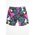 thumbnail image 2 of Vertigo Swirls Cotton Shorts - Colorful Abstract Print Fashion, 2 of 4