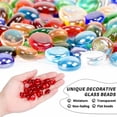 thumbnail image 3 of Perles de Verre Plates Rouges 1 LB, 150 Pcs Petits Marbrex en Verre, Mini Galets Plats Ronds pour Remplissage de Vase et Floral, Pierres Décoratives pour Aquarium et Maison, 3 of 6