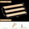 thumbnail image 2 of Uxcell Wood Acrylic Display Stand 3 Tier Wooden Risers Display Shelf Organizer for Cupcakes Desserts, 2 of 5