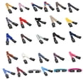 thumbnail image 3 of Guardurnaity Cinturón elástico ajustable sin hebilla, accesorios de ropa elástica, suministros de armario de piel sintética para niños y niñas Cinturones cuadros negros morados, 3 of 5