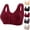 38# Deep Red, variant on Daisy Bras for Seniors, Front Closure Wireless Bra, Breathable Cotton Comfort Bra for Older Women, Lightweight No Underwire Sleep Bra,Complexion,36