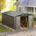 thumbnail image 4 of Costway 10 x 14 FT Outdoor Storage Shed with Improved Windproof Metal Structure 4 Vents, 4 of 10