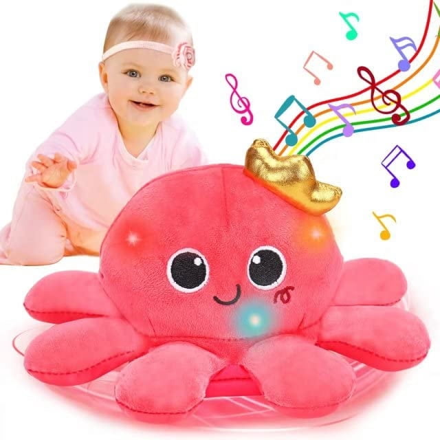 Juguete musical de pulpo de peluche para gatear y caminar, Tsomtto, de 3 a 4 años