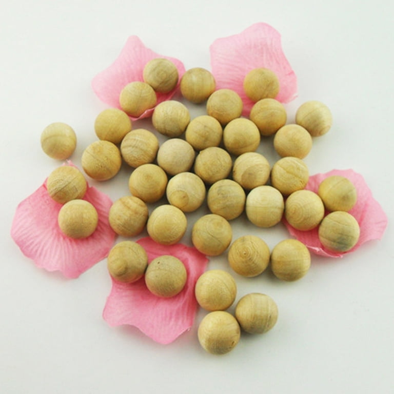 20Pcs 1.8cm Camphor Wood Moth Balls Wardrobe Clothes Drawer Smell Remover  Beads