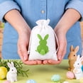 thumbnail image 6 of DefiDgd Easter Linen Bunny Goodie Bags with Drawstring,Reusable Easter Party Favors Bags for Candy Gift Treat Storage Holiday Celebrations(Green), 6 of 6