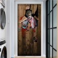 thumbnail image 3 of Papel Tapiz De Terror 3D, Pegatina Para Puerta, Autoadhesivo, Impermeable, Mural De Zombis, Calcomanía De Pared De Pvc Para Decoración De Halloween, Decoración De Fiesta Eigraketly HA013500-00, 3 of 7