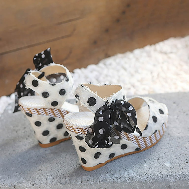 Polka dot wedge sandals best sale