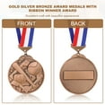 thumbnail image 4 of Uxcell Baseball Games Cap Award Medals with Ribbons, Winner Medals Prizes for Competitions Sports Copper, 4 of 7