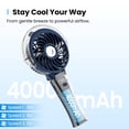 thumbnail image 4 of Ventilador nebulizador KIBEE KB318 portátil de 4000 mAh con tanque de agua de 50 ml, 4 of 7