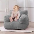 thumbnail image 2 of GOODONE Kids Bean Bag Chair,Toddler Floor Sofa with Handle Filling High-density Foam,Corduroy Soft Toddler Chair with Pocket for Bedroom,Playchair,Grey, 2 of 14