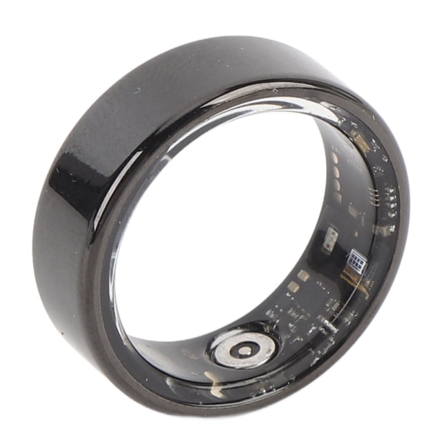 Smart Smart Ring Fitness Tracker Stainless Steel IP68 Water Resistant Step Counter Smart Health Ring with Multiple Sports Modes for Men Women