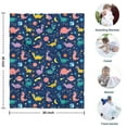 thumbnail image 4 of Colorful Dinosaurs Space Pattern Blanket,Comfortable Soft Lamb Wool Throw Blanket,All Season,Warm Lightweight Blankets for Sofa Bed Couch Living Room Chair,30"x40", 4 of 4