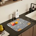 thumbnail image 5 of Yayeee Dish Drying Mat for Kitchen Counter 16" x 18" Microfiber Super Absorbent Coffee Decorative Pad, Gray Halloween Dancing, 5 of 9