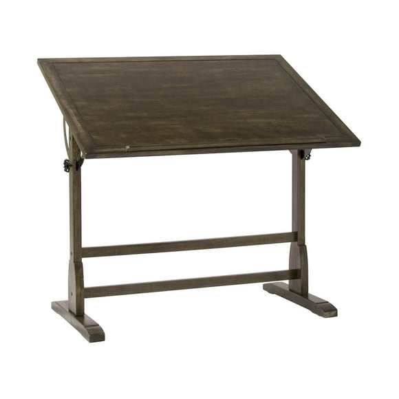 SD Studio Designs Vintage Table à Dessin en Bois avec 42 "x 30" Réglable et Construit dans la Rainure de Crayon - Noir en Détresse