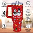thumbnail image 3 of Christmas Gifts for Mom, 40 OZ Christmas Tumbler with Handle and Straws, Merry Christmas Insulated Tumbler Cup, Xmas Gifts for Men, Women, Family, Grandma, Aunt, Nurse, Teacher, Coworker, 3 of 6