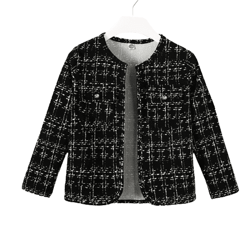 Girl's Elegant Crew Neck Lightweight Thin Spring Fall Cardigan - Chic Style for Your Little One