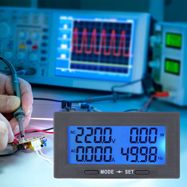 Voltage Meter,YB5142DM 0-500V Intelligent Digital LCD Display AC Voltage Current Tester Meter
