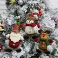 thumbnail image 5 of Adornos para árboles de Navidad, adornos navideños de felpa colgantes Papá Noel, muñeco de nieve, renos, 5 of 5