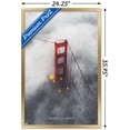 thumbnail image 3 of San Francisco - Foggy Bridge Wall Poster, 22.375" x 34", Framed, 3 of 3