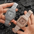 thumbnail image 5 of Cross-Border Square Watch Starry Steel Belt Diamond-Embedded European and American Men's Roman Scale Starry Fashion Quartz Watch, 5 of 9